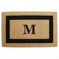 Nedia Home Nedia Home 02080M Single Picture - Black Frame 30 x 48 In. Heavy Duty Coir Doormat - Monogrammed M O2080M